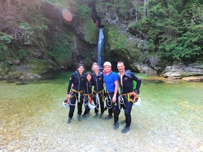 Bled canyoning tour in Grmečica canyon.